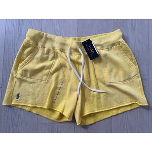 Polo Ralph Lauren Fleece Cotton Blend Shorts Yellow ( XL )